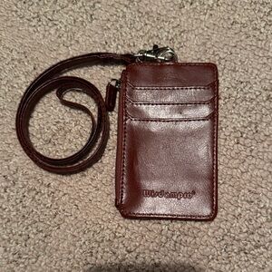 Red ID Holder with Strap